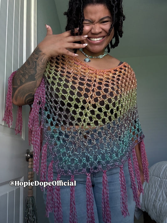 Rainbow Poncho