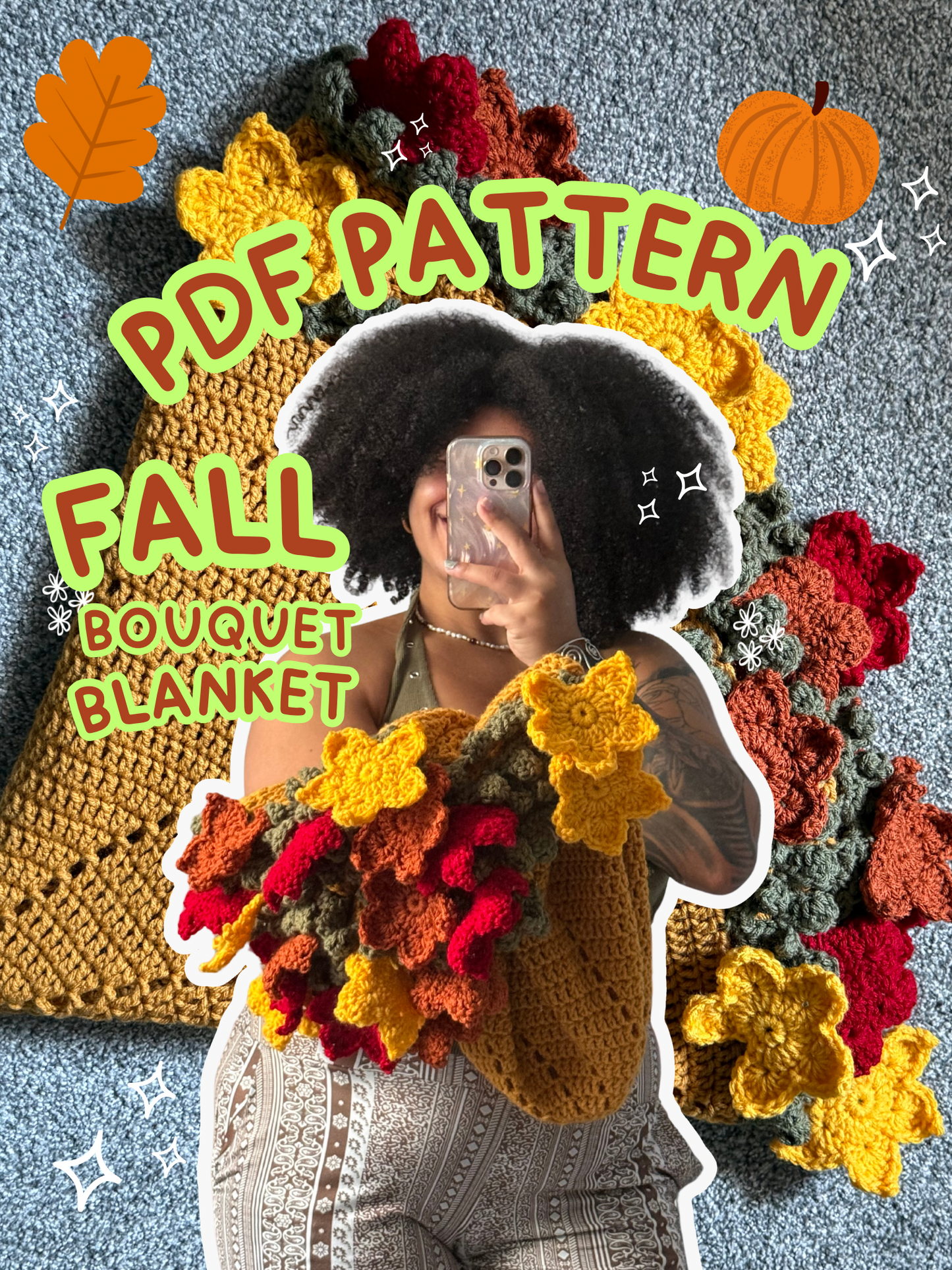 Fall-ing For You Bouquet blanket PATTERN